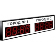 Импульс - 410P-L2xD10x4 табло часовых поясов электронное